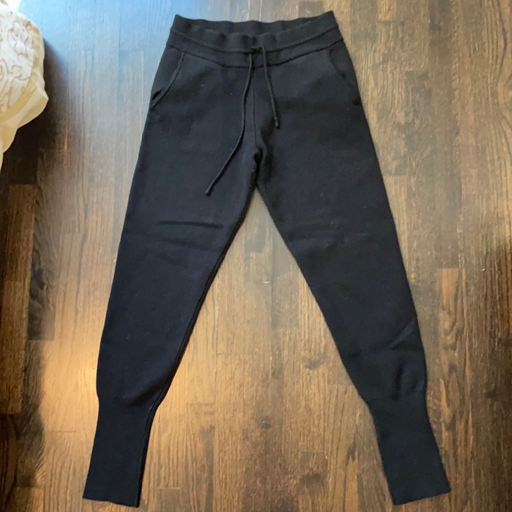 ZARA polyester blend jogger pants, black, M